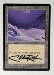 V1167: Snow-Covered Plains: HP: Ice Age: Signed/Autographed: Christopher Rush: Black